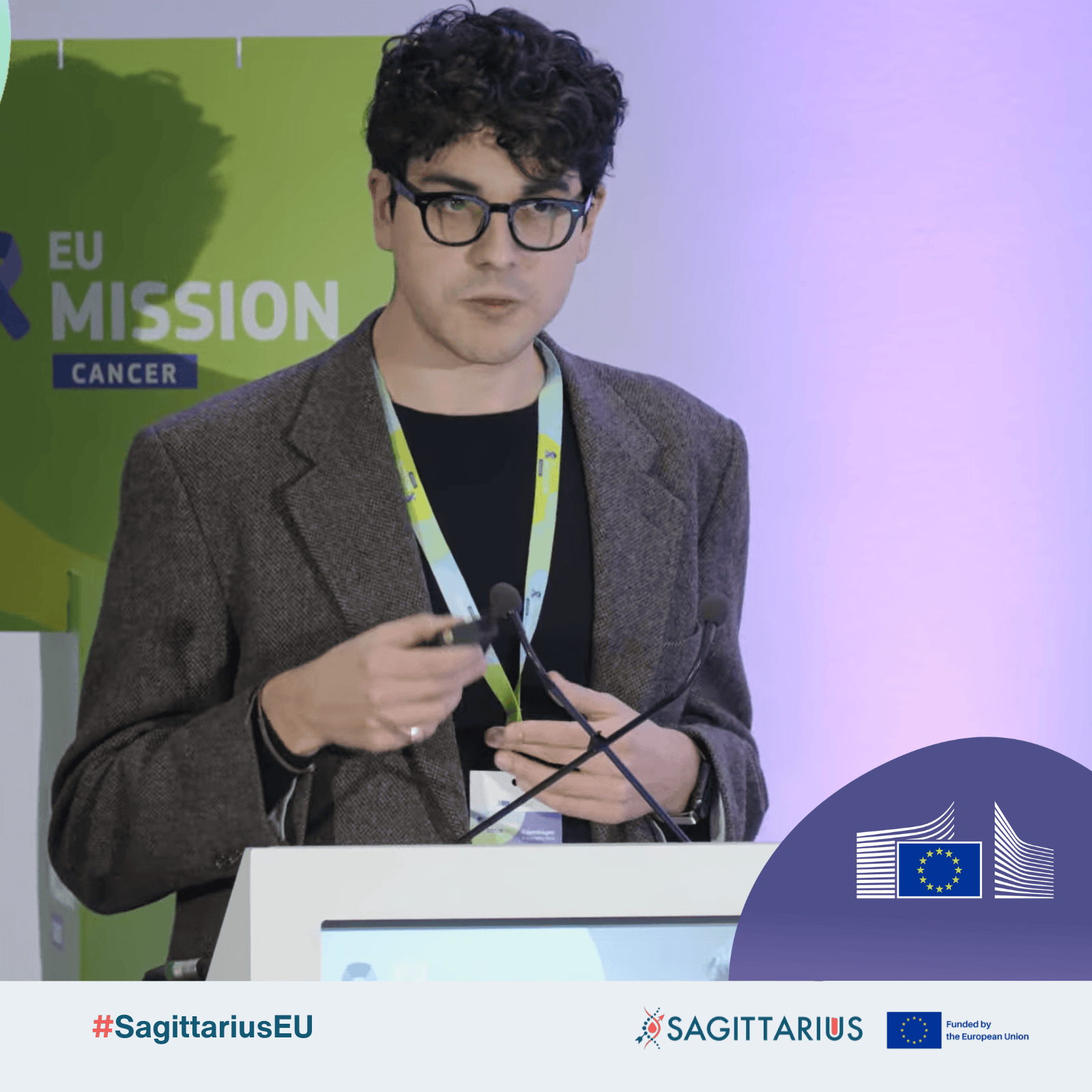 Dr. Giorgio Patelli, on behalf of the SAGITTARIUS clinical trial, at the EU Cancer Mission Conference 2025